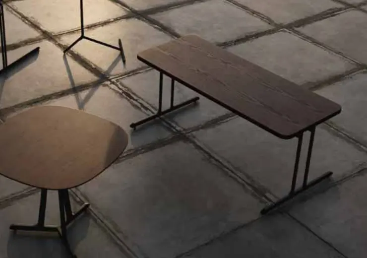 Round and elongated tables in a reference image from the AXIS collection by Knights Craft